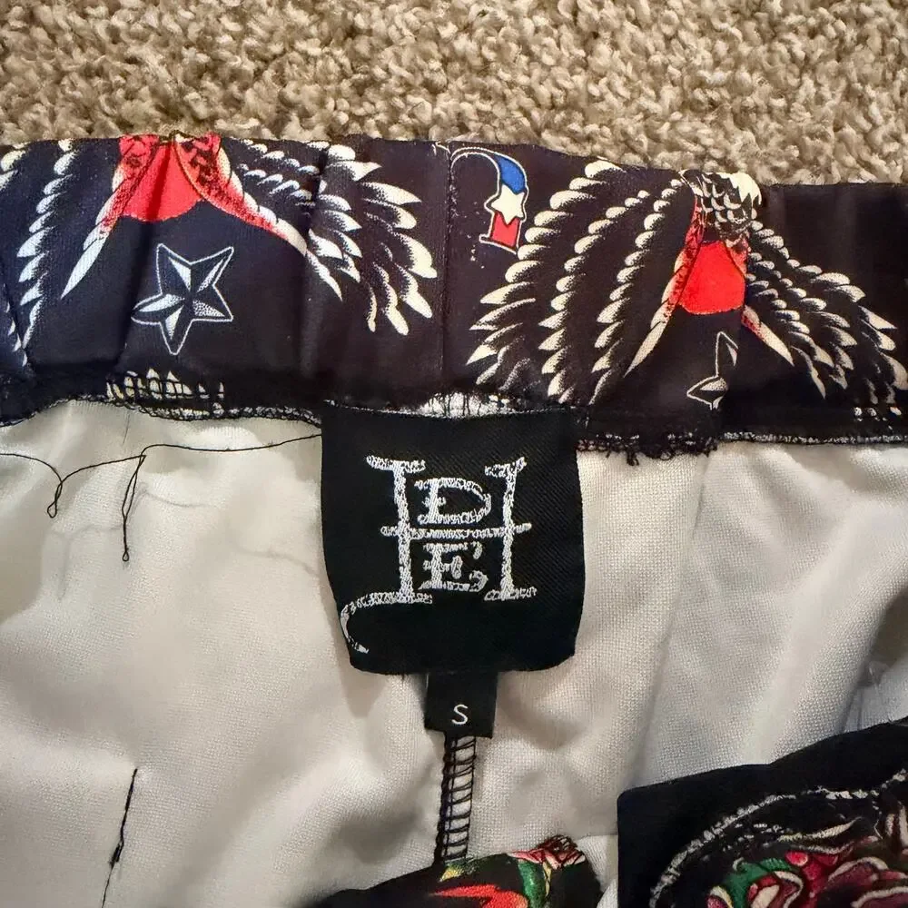 Ed Hardy Tattoo Print Swim Shorts Mens Small